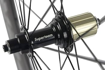【美品・新品タイヤおまけ！】カーボンエアロホイール SUPER TEAM製 Amazon | Superteam 700c カーボン自転車ホイールフロント 60mm